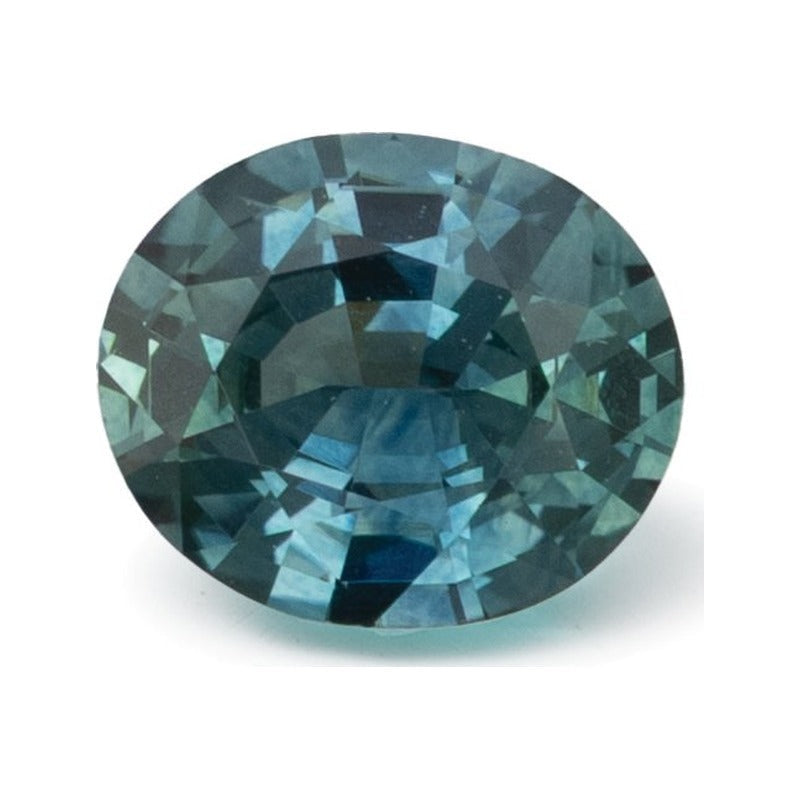 0.78 ct natural teal sapphire from Montana, oval cut | Sapphire Row · cut7
