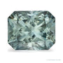 0.73 ct natural green sapphire from Tanzania, radiant cut | Sapphire Row · cut7