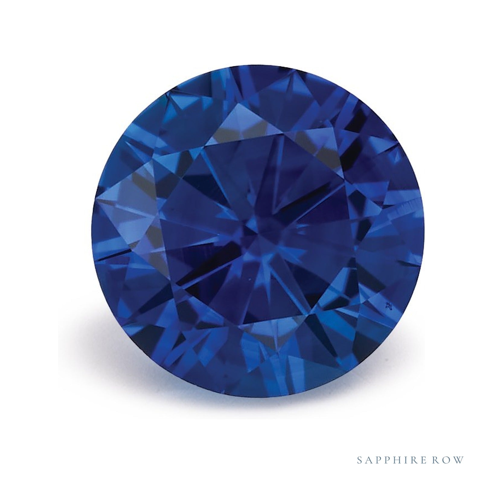 0.74 ct natural blue sapphire from Sri Lanka, round cut | Sapphire Row · cut4