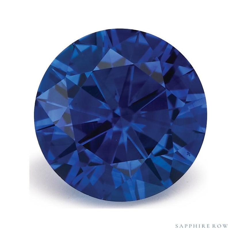 0.74 ct natural blue sapphire from Sri Lanka, round cut | Sapphire Row · cut7