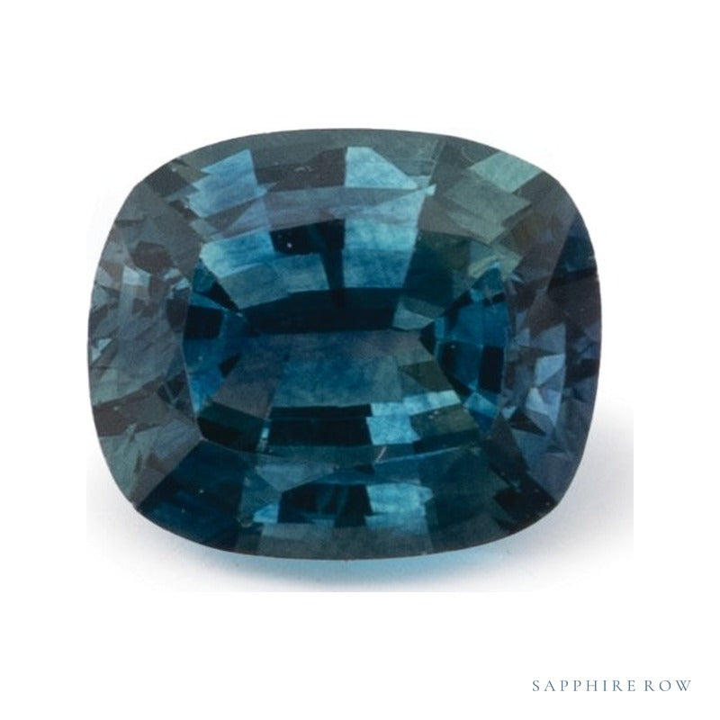 0.71 ct natural blue sapphire from United States, antique cushion cut | Sapphire Row · cut6