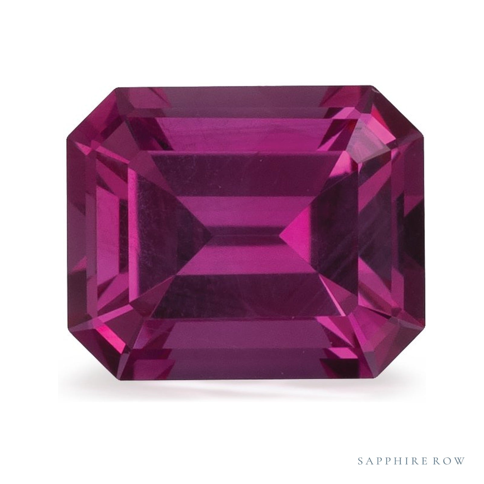 0.71 ct natural pink sapphire from Mozambique, emerald cut | Sapphire Row · cut4