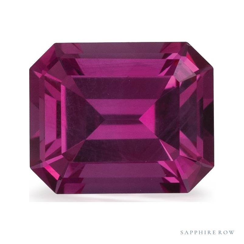 0.71 ct natural pink sapphire from Mozambique, emerald cut | Sapphire Row · cut6