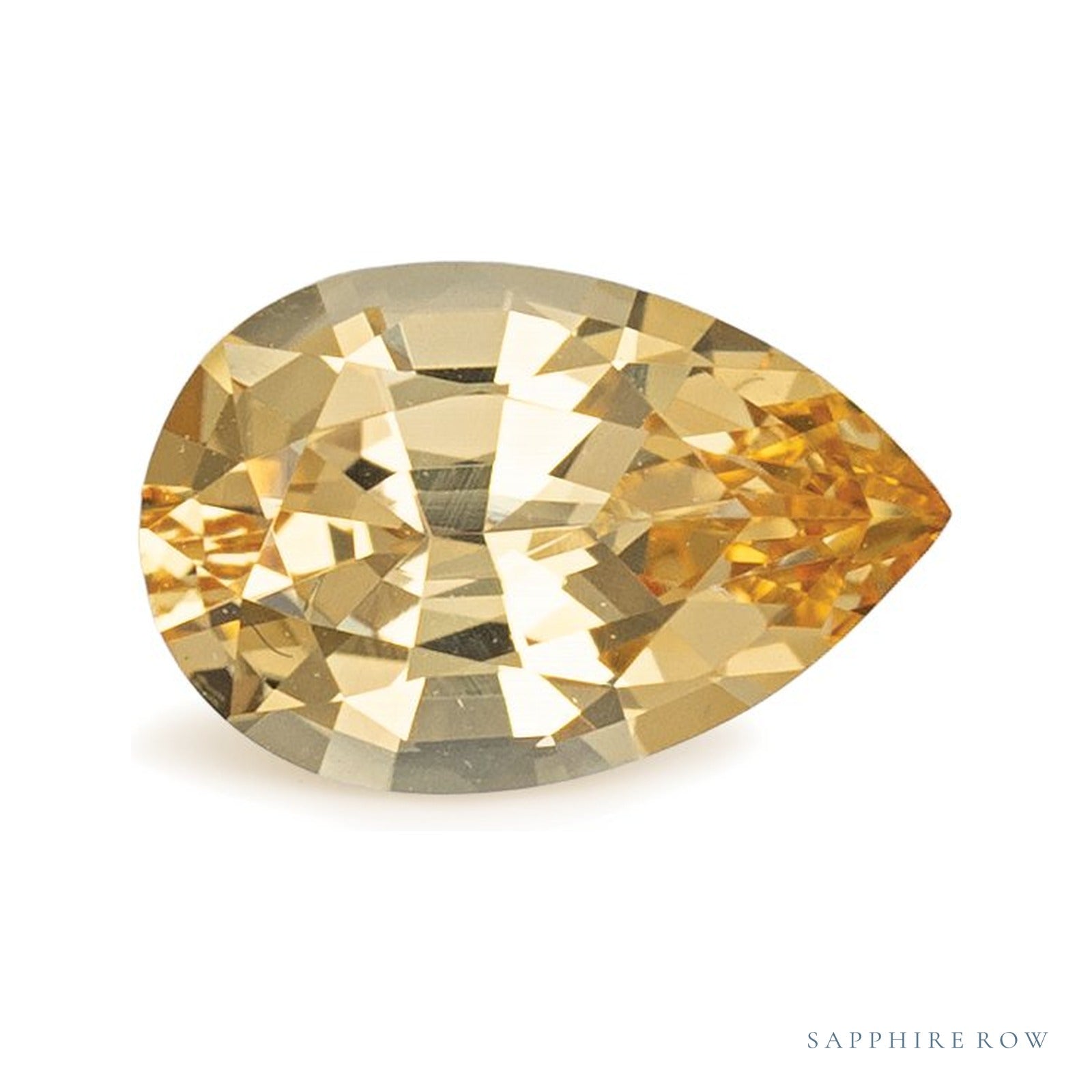 0.71 ct natural golden topaz from Brazil, pear cut | Sapphire Row · cut4