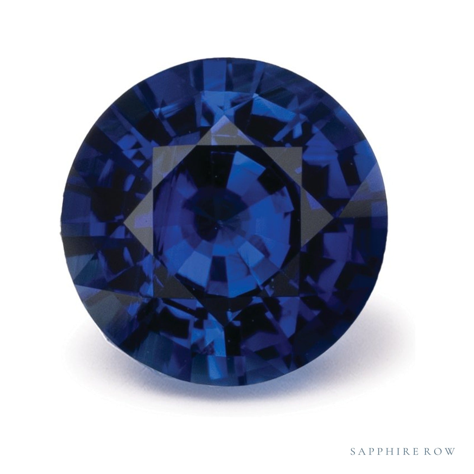 0.70 ct natural blue sapphire from Thailand, round cut | Sapphire Row · cut4