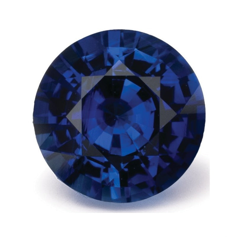 0.70 ct natural blue sapphire from Thailand, round cut | Sapphire Row · cut7
