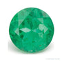0.70 ct natural green emerald from Zambia, round cut | Sapphire Row · cut7