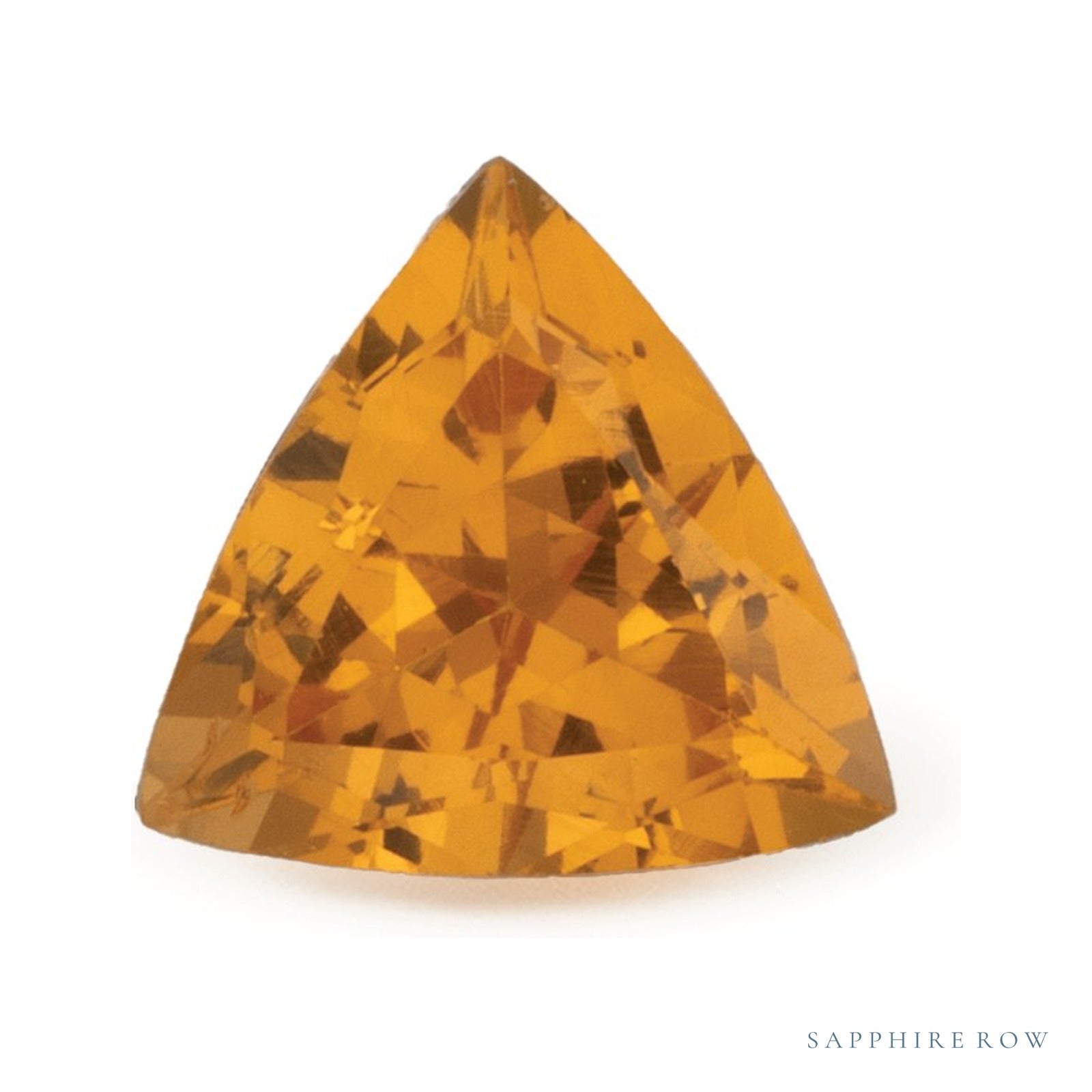 0.70 ct natural orange spessartite garnet from Nigeria, trillion cut | Sapphire Row · cut4
