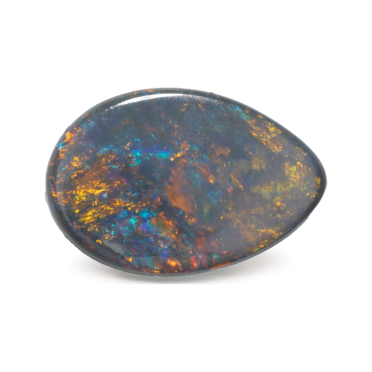 0.70 ct natural green opal from Australia, pear cut | Sapphire Row · cut7