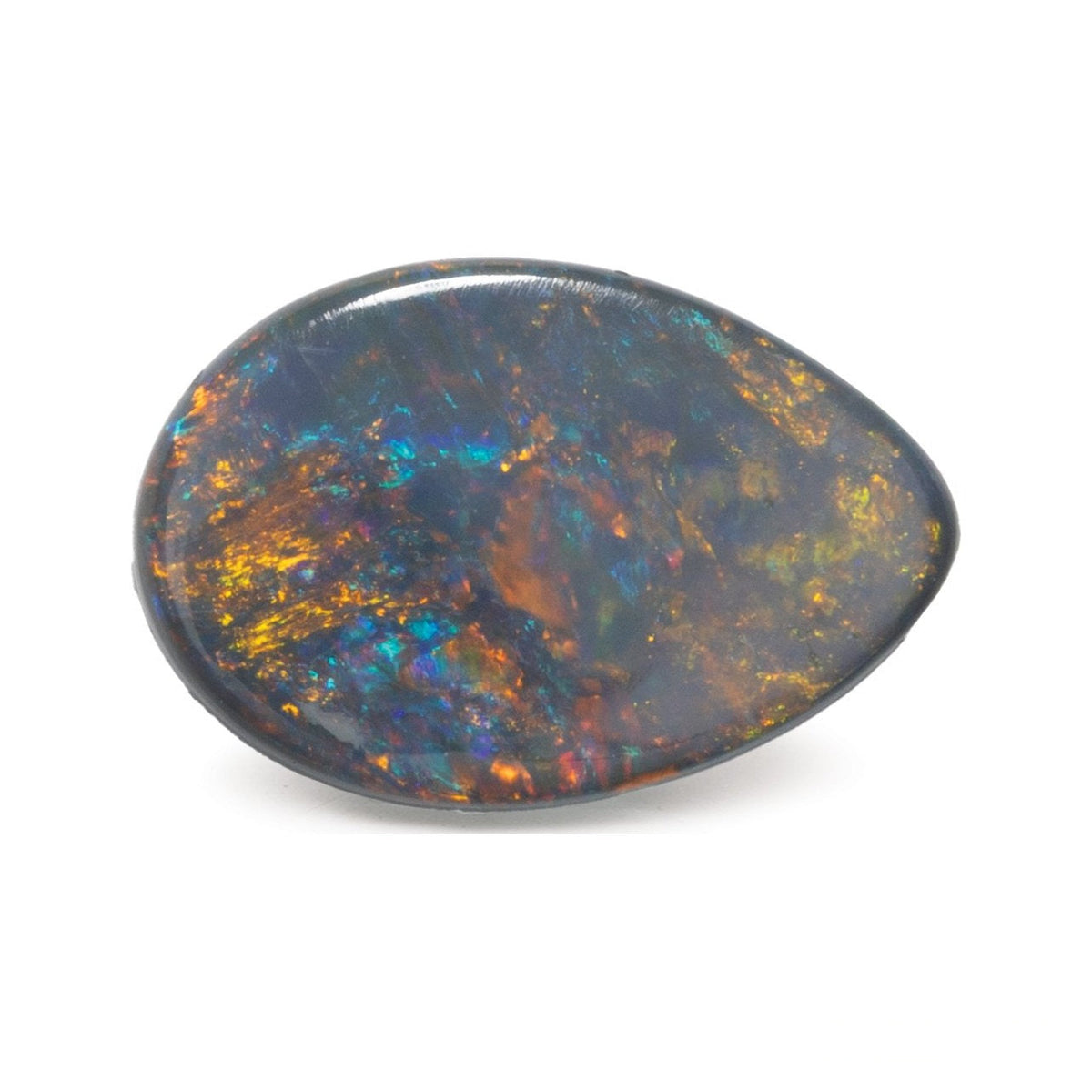 0.70 ct natural green opal from Australia, pear cut | Sapphire Row · cut7