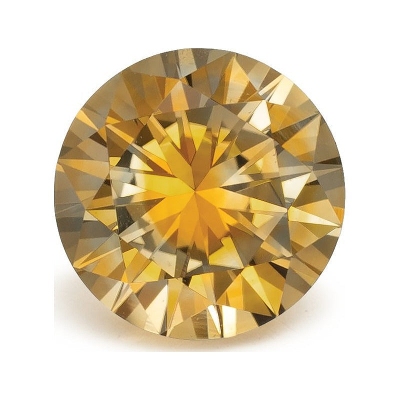 0.66 ct natural orange sapphire from Montana, round cut | Sapphire Row · cut7