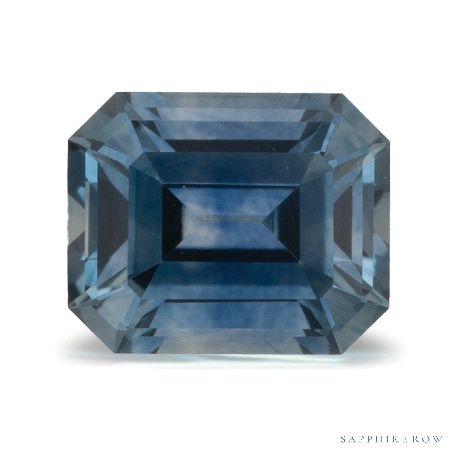 0.64 ct natural blue sapphire from United States, emerald cut | Sapphire Row · cut4