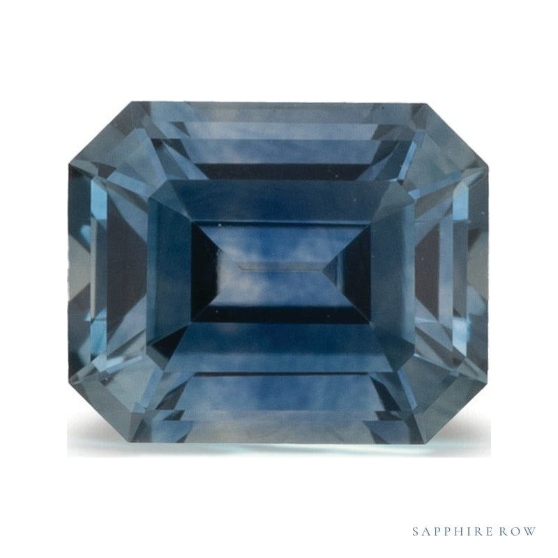 0.64 ct natural blue sapphire from United States, emerald cut | Sapphire Row · cut6