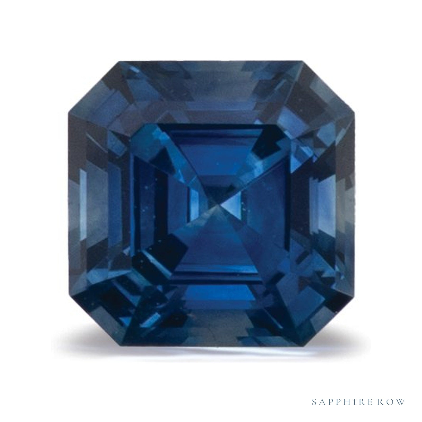 0.60 ct natural blue sapphire from United States, asscher cut | Sapphire Row · cut4