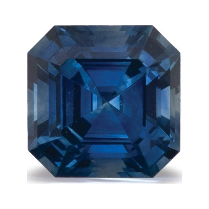 0.60 ct natural blue sapphire from Montana, asscher cut | Sapphire Row · cut7