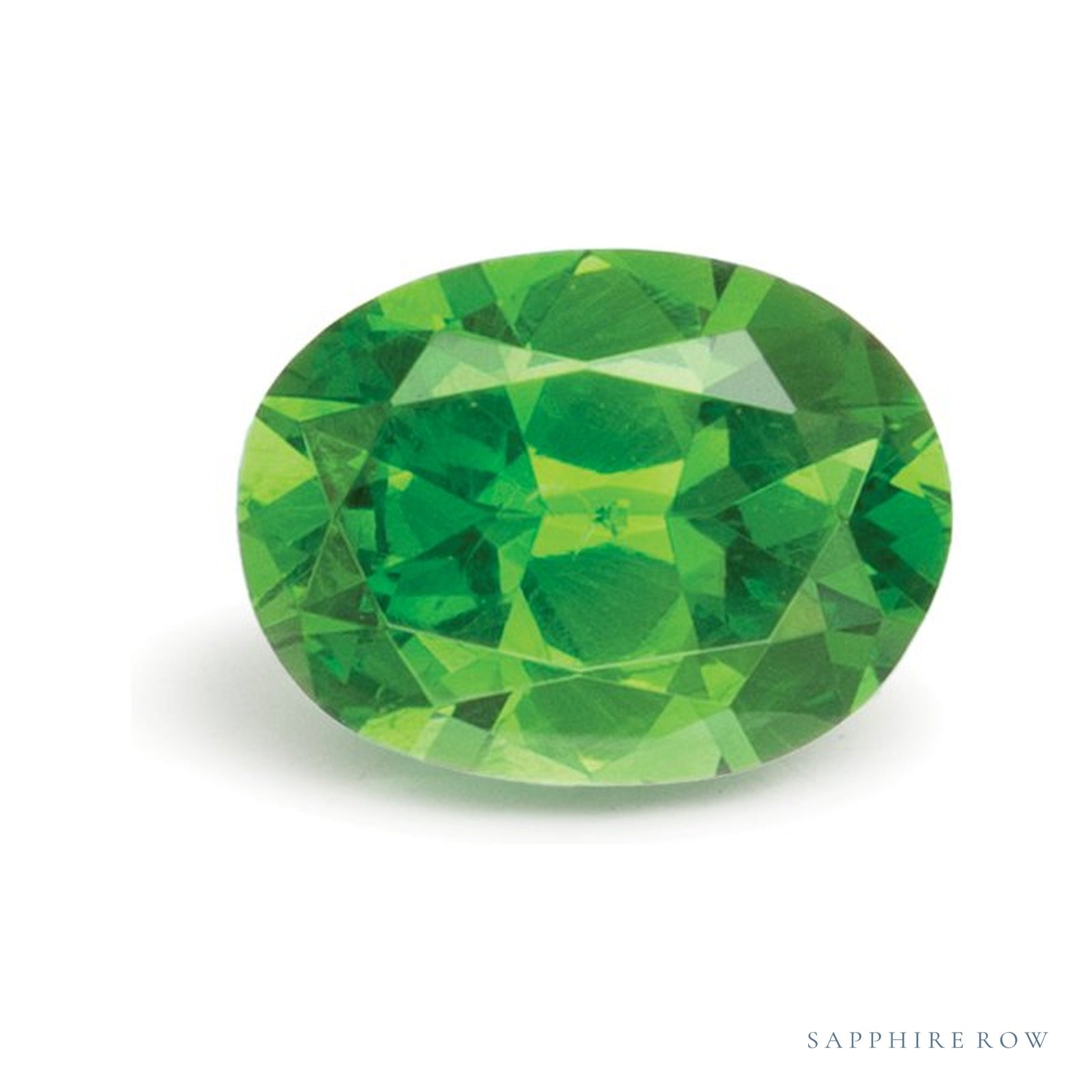 0.52 ct natural demantoid garnet, oval cut | Sapphire Row · cut4