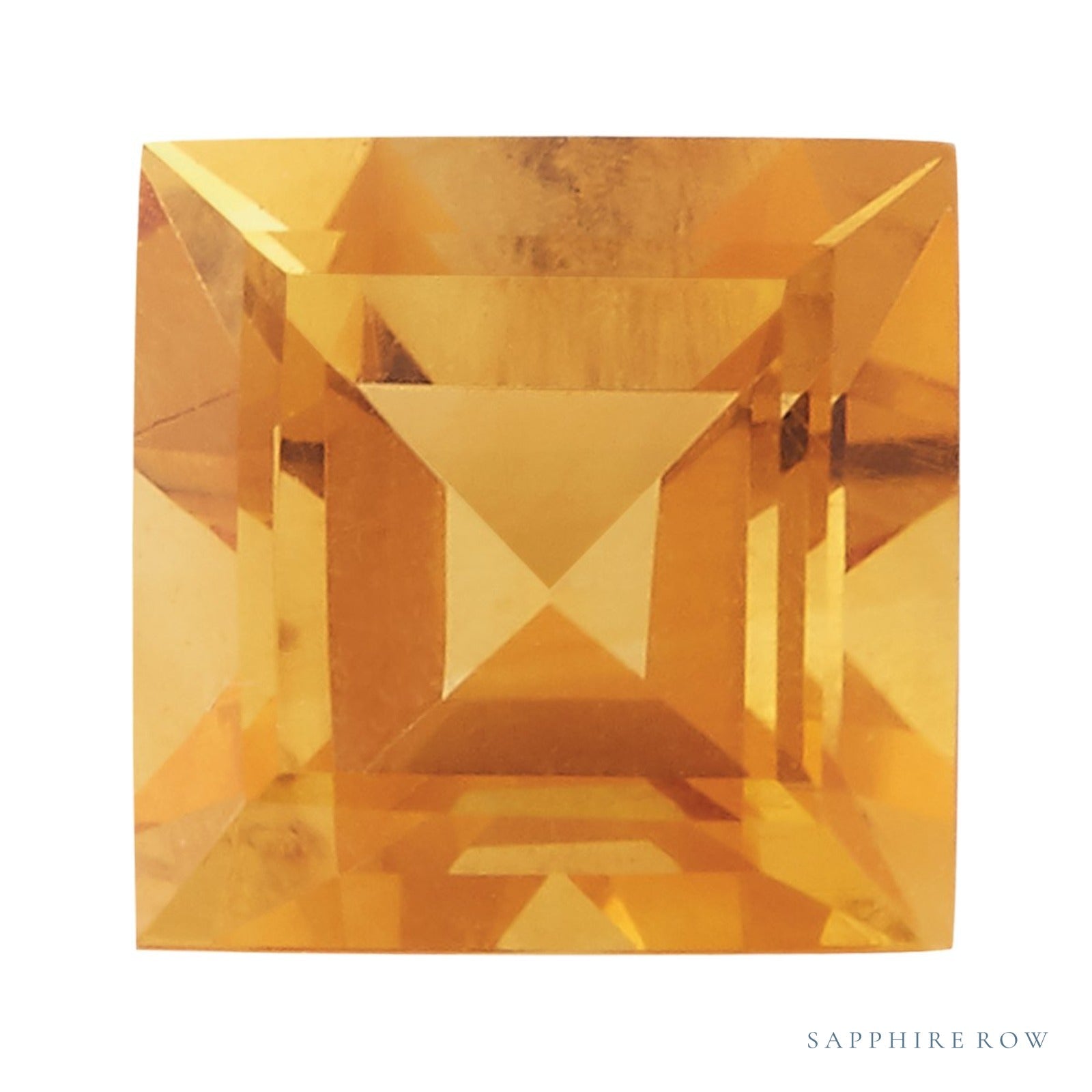 5 mm natural orange citrine, square cut | Sapphire Row · cut4