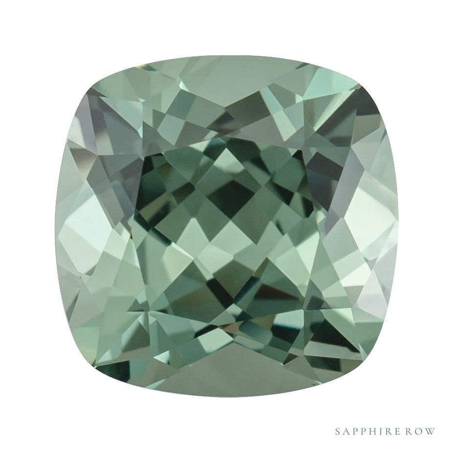 4 mm lab-grown green sapphire, cushion cut | Sapphire Row · cut6