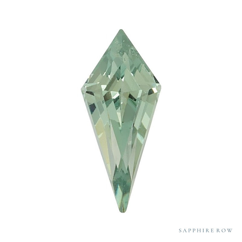 12x5.5 mm lab-grown green sapphire, kite cut | Sapphire Row · cut7