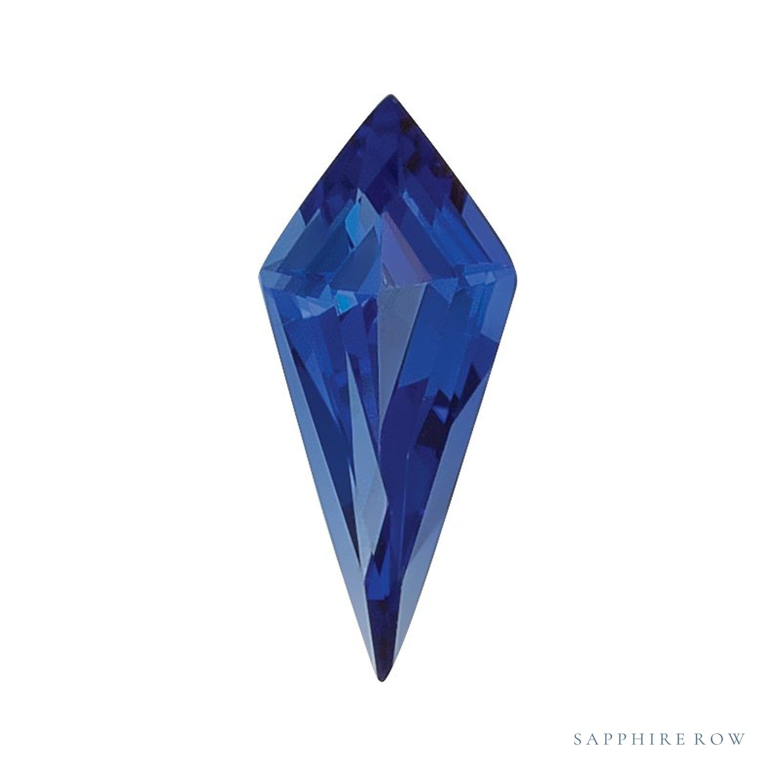 10x4.5 mm lab-grown blue sapphire, kite cut | Sapphire Row · cut4