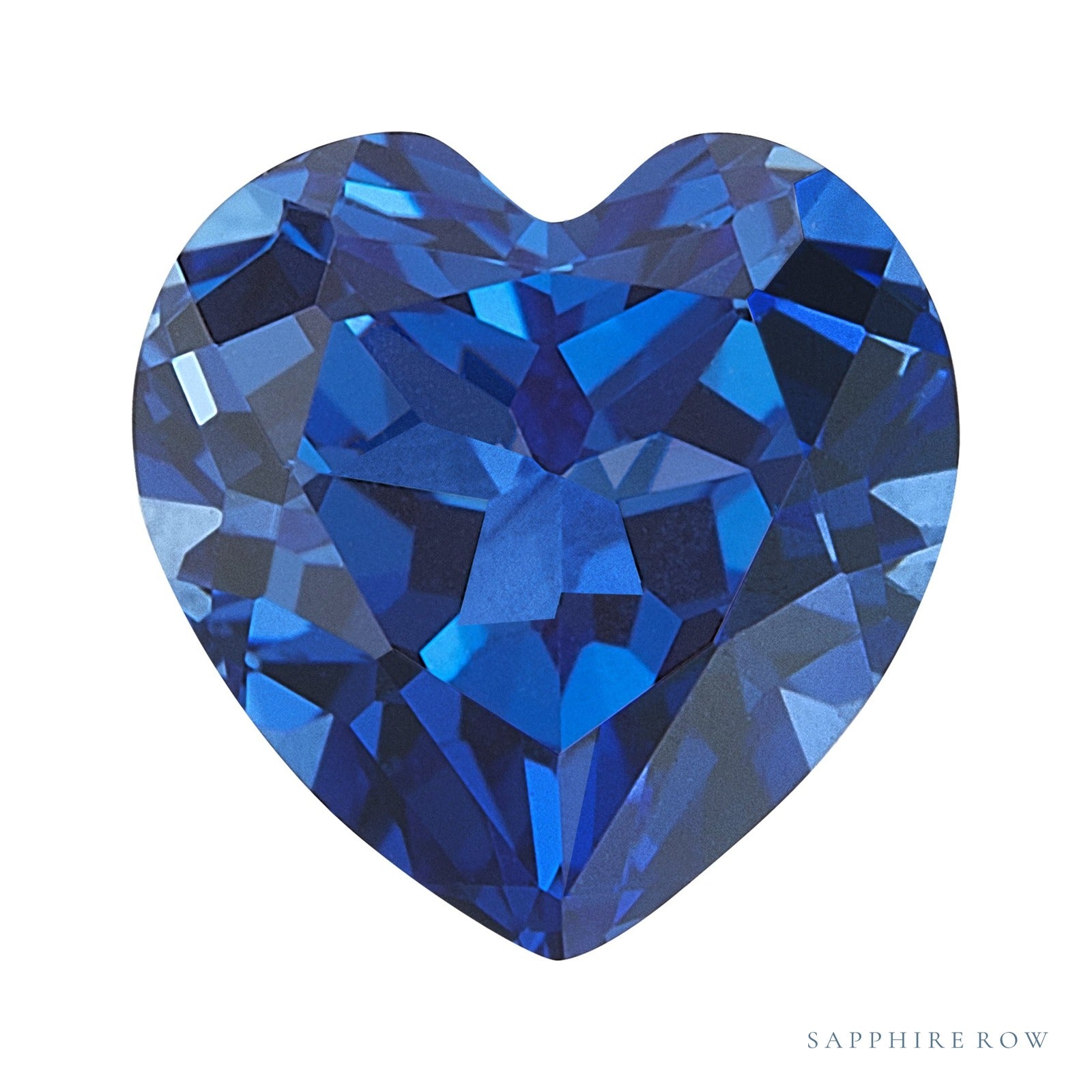 5 mm lab-grown blue sapphire, heart cut | Sapphire Row · cut7
