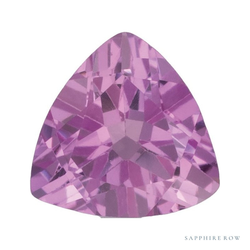 5 mm lab-grown pink sapphire, trillion cut | Sapphire Row · cut7