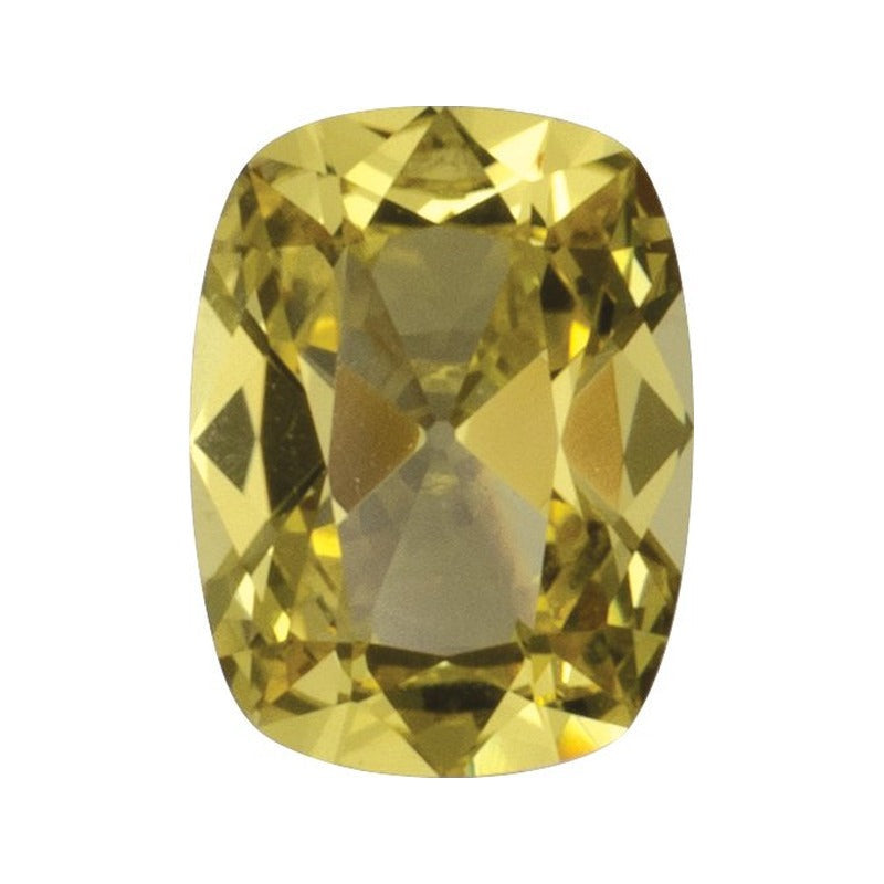 8x6 mm lab-grown yellow sapphire, antique cushion cut | Sapphire Row · cut7