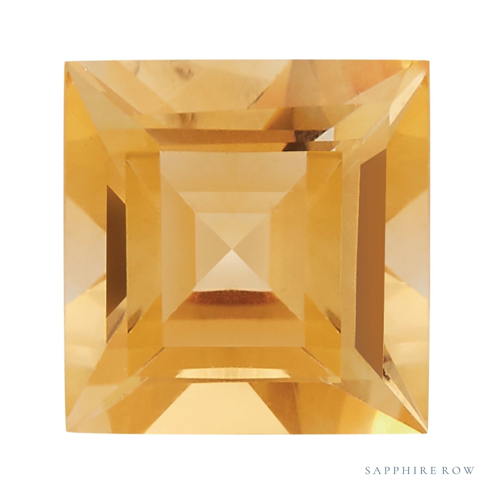 4 mm natural orange citrine, square cut | Sapphire Row · cut4