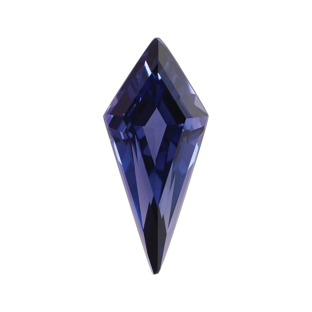 12x5.5 mm lab-grown purple sapphire, kite cut | Sapphire Row · cut7