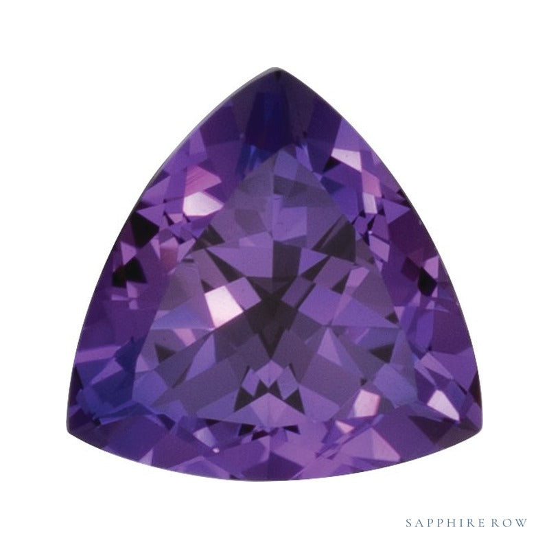 8 mm lab-grown purple sapphire, trillion cut | Sapphire Row · cut7