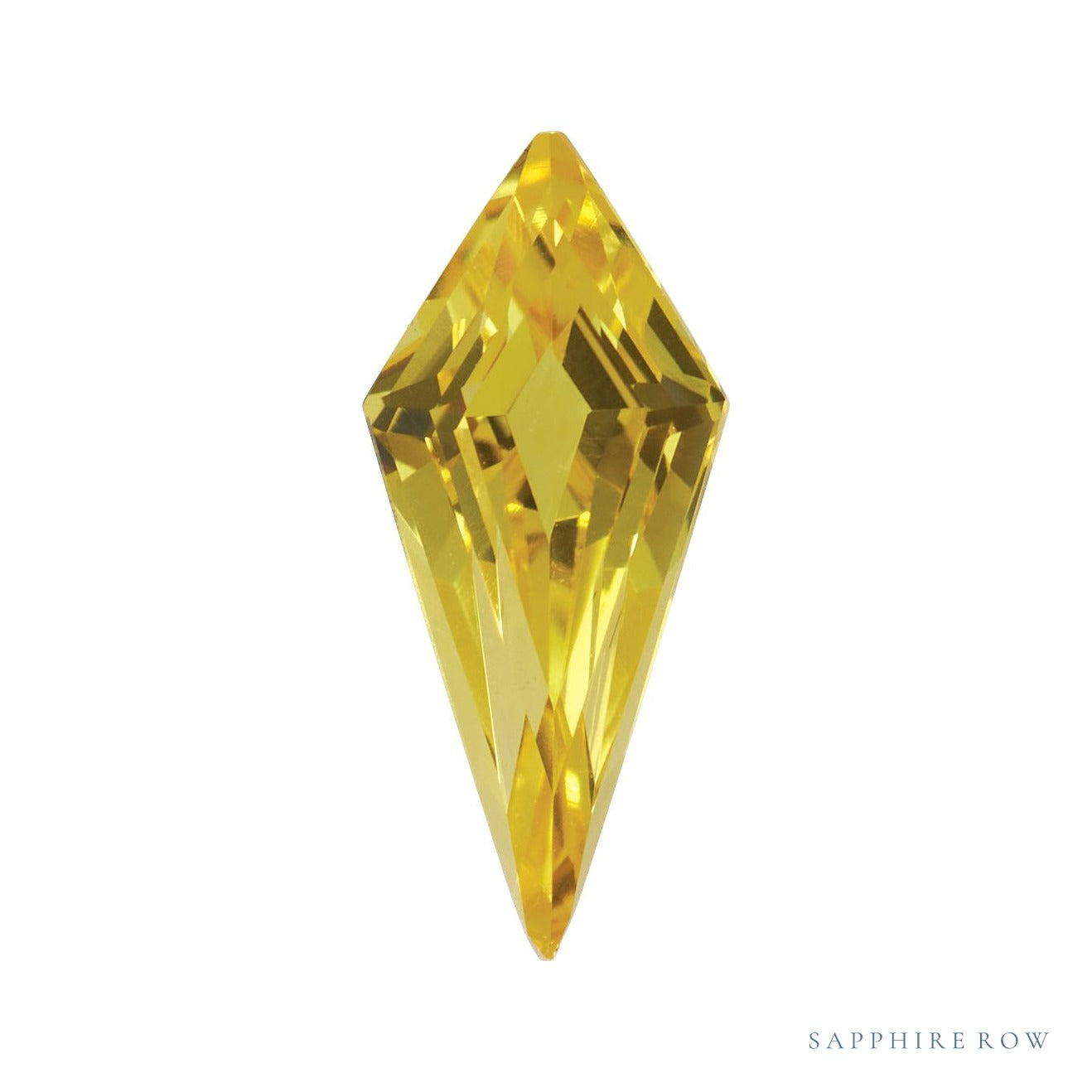 9x4 mm lab-grown yellow sapphire, kite cut | Sapphire Row · cut7