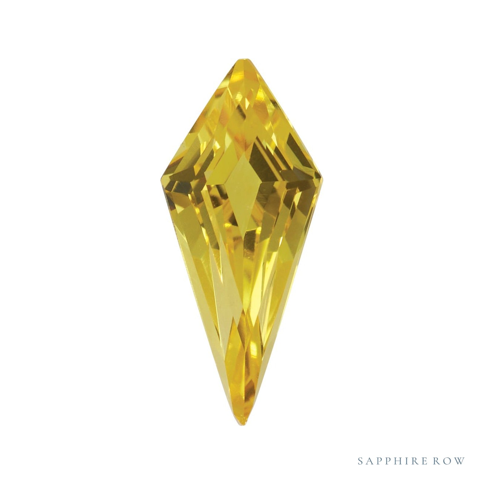 12x5.5 mm lab-grown yellow sapphire, kite cut | Sapphire Row · cut4