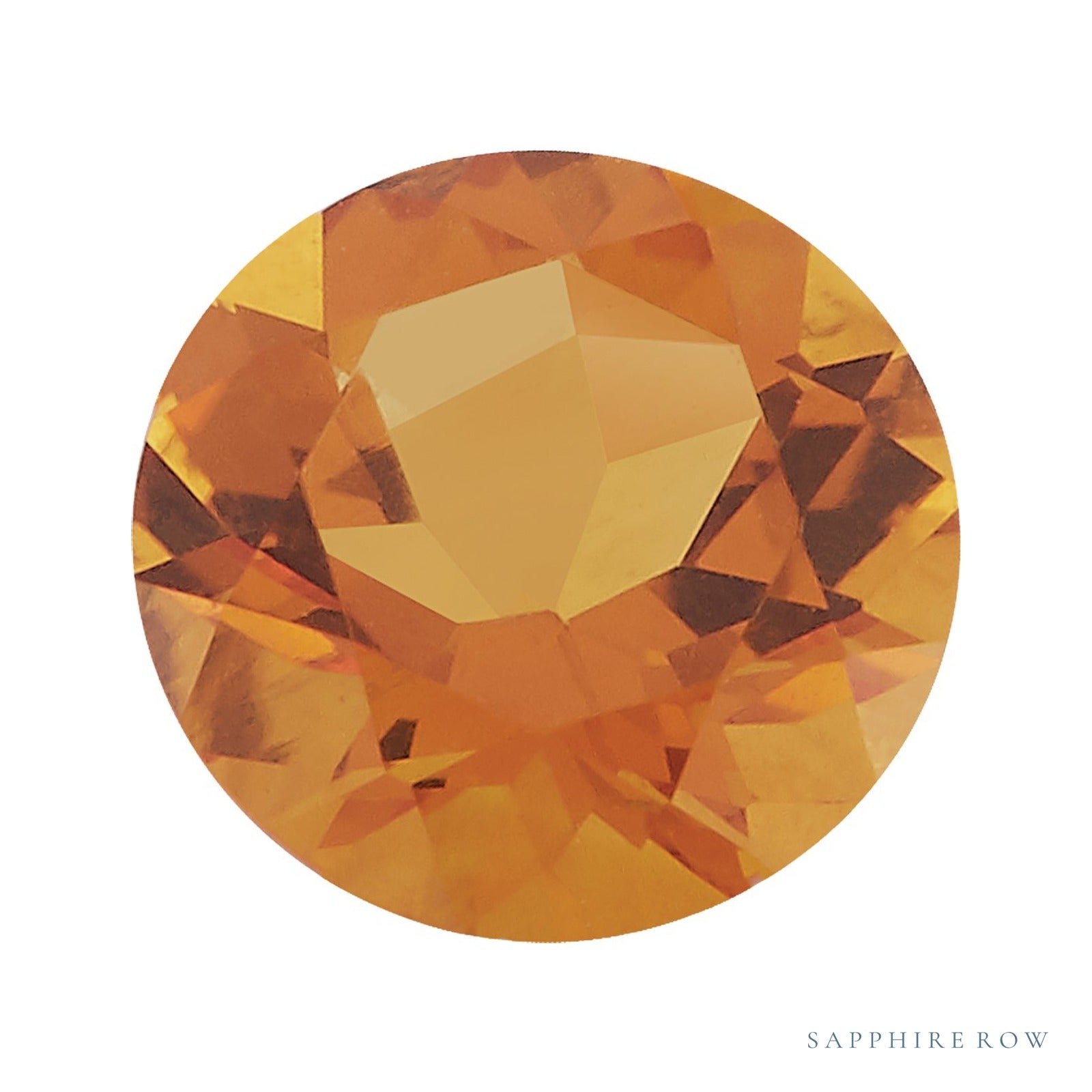 4.25 mm natural orange citrine, round cut | Sapphire Row · cut4