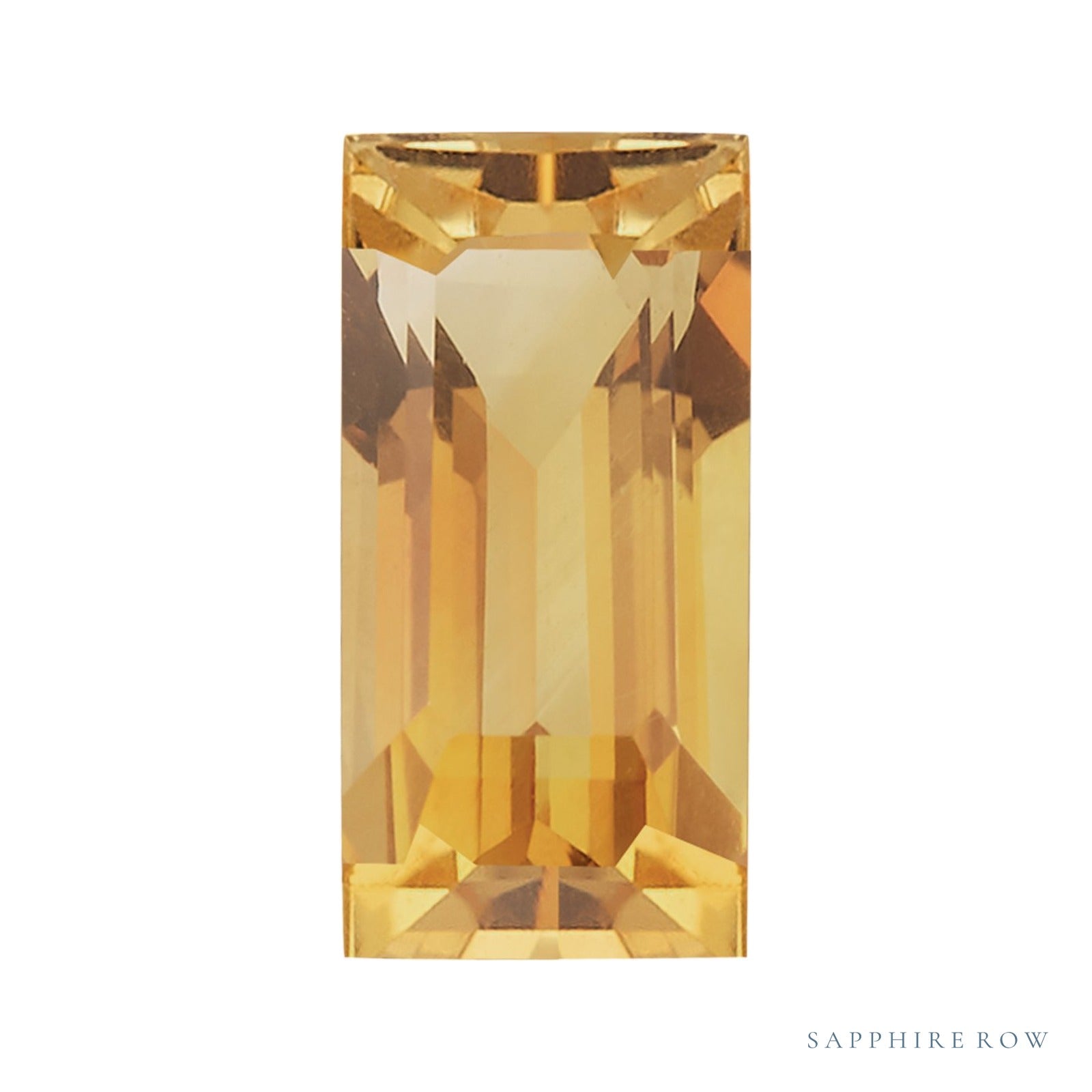 6x3 mm natural orange citrine, straight baguette cut | Sapphire Row · cut4