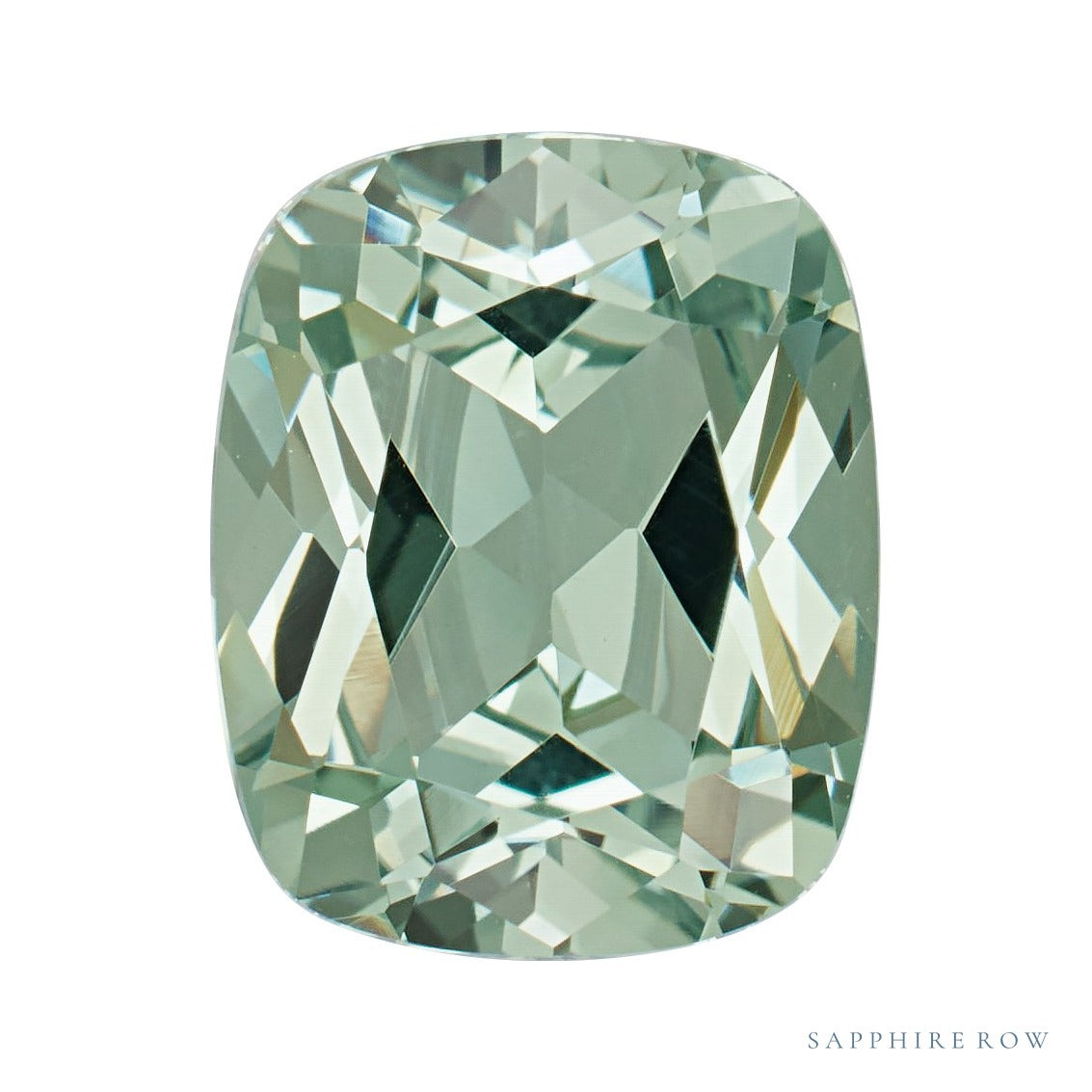 9x7 mm lab-grown green sapphire, antique cushion cut | Sapphire Row · cut6
