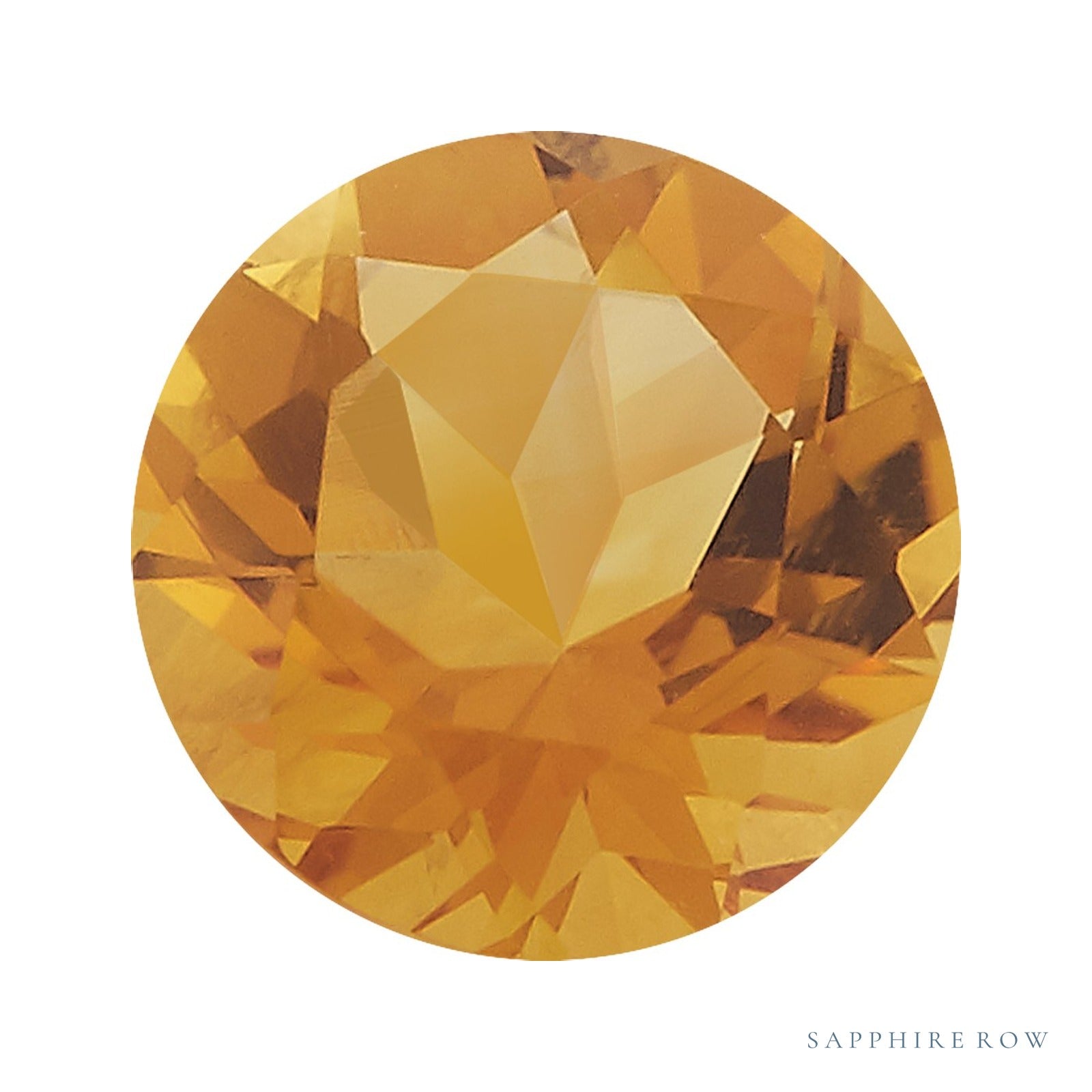 5 mm natural orange citrine, round cut | Sapphire Row · cut4