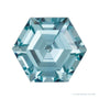6 mm lab-grown aqua sapphire, hexagon cut | Sapphire Row · cut4