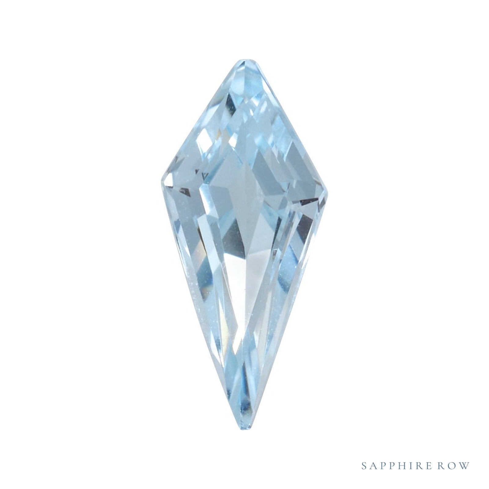 6x3 mm lab-grown aqua sapphire, kite cut | Sapphire Row · cut4