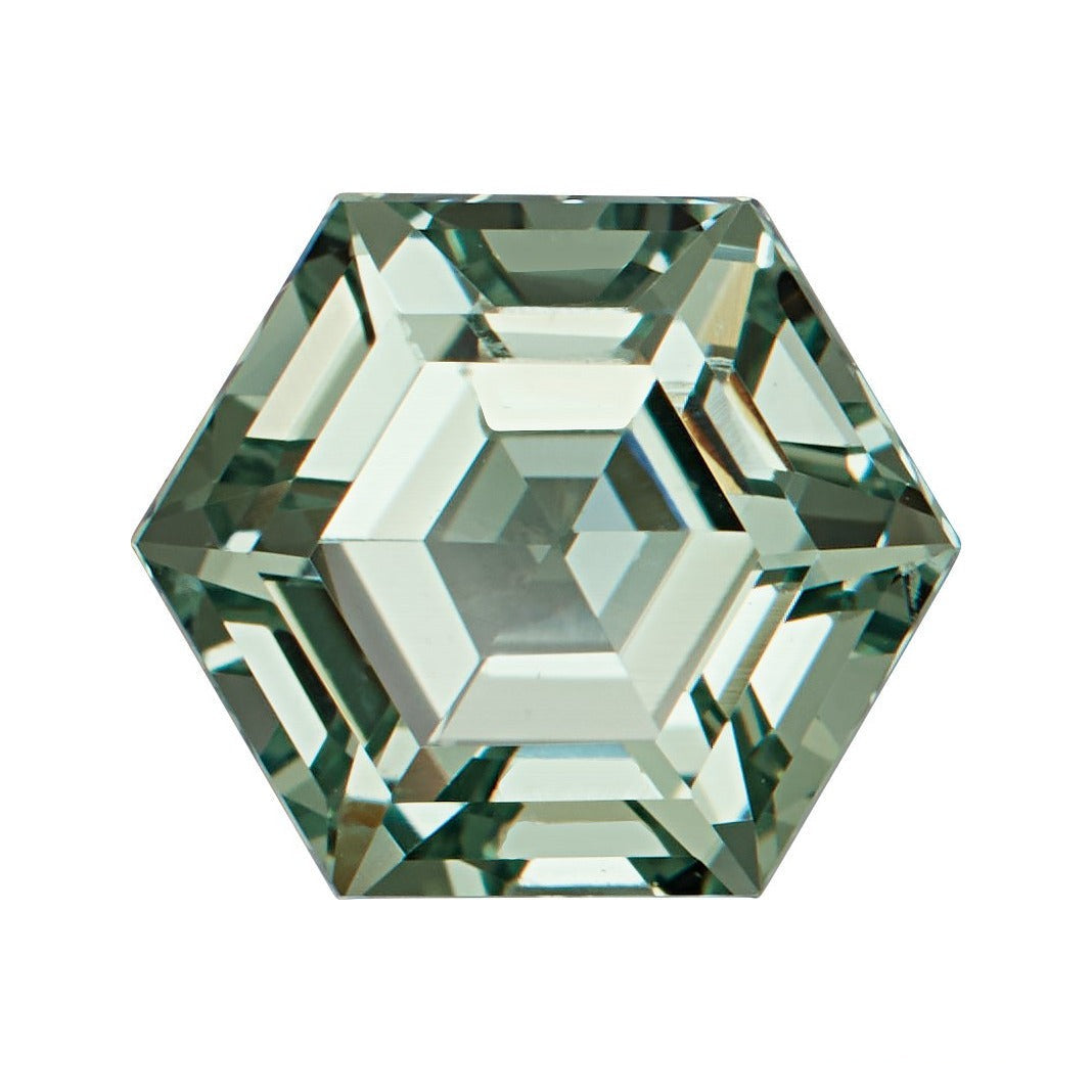 6 mm lab-grown green sapphire, hexagon cut | Sapphire Row · cut7
