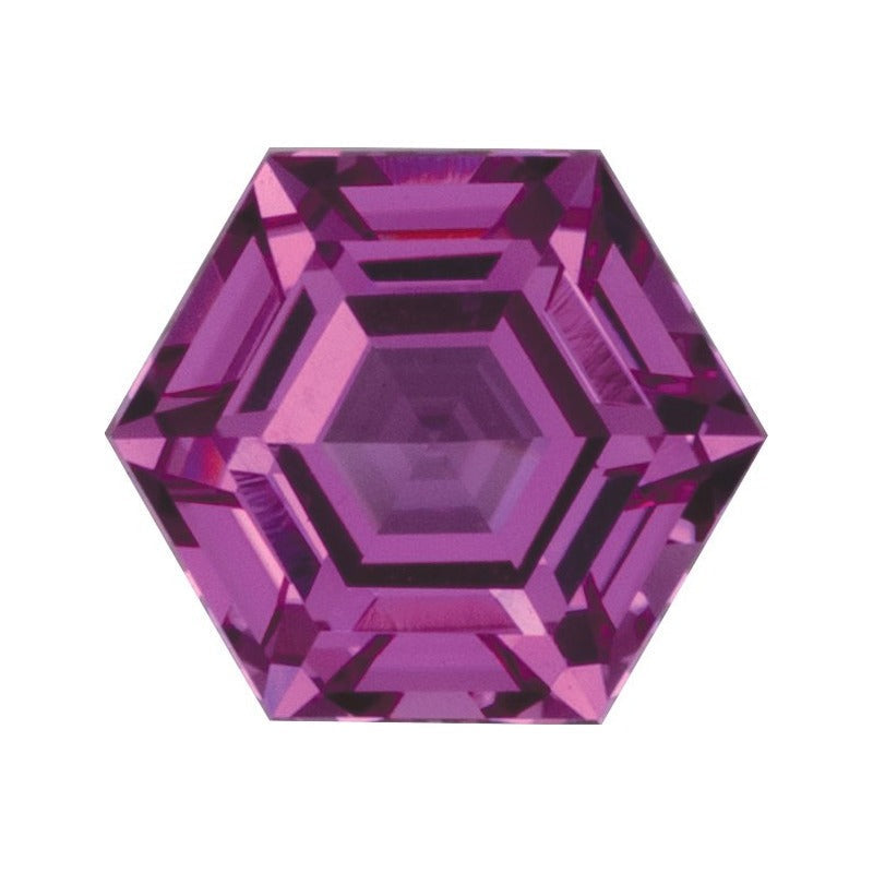 5 mm lab-grown pink sapphire, hexagon cut | Sapphire Row · cut7