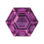 7 mm lab-grown pink sapphire, hexagon cut | Sapphire Row · cut7