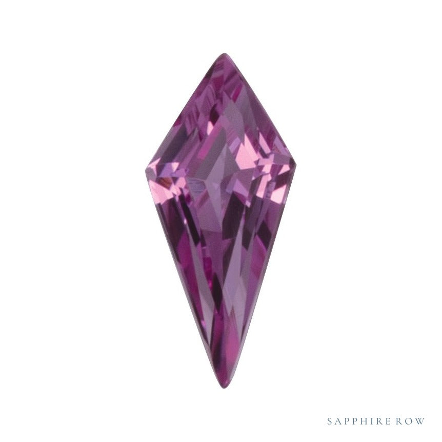 7x3 mm lab-grown pink sapphire, kite cut | Sapphire Row · cut7