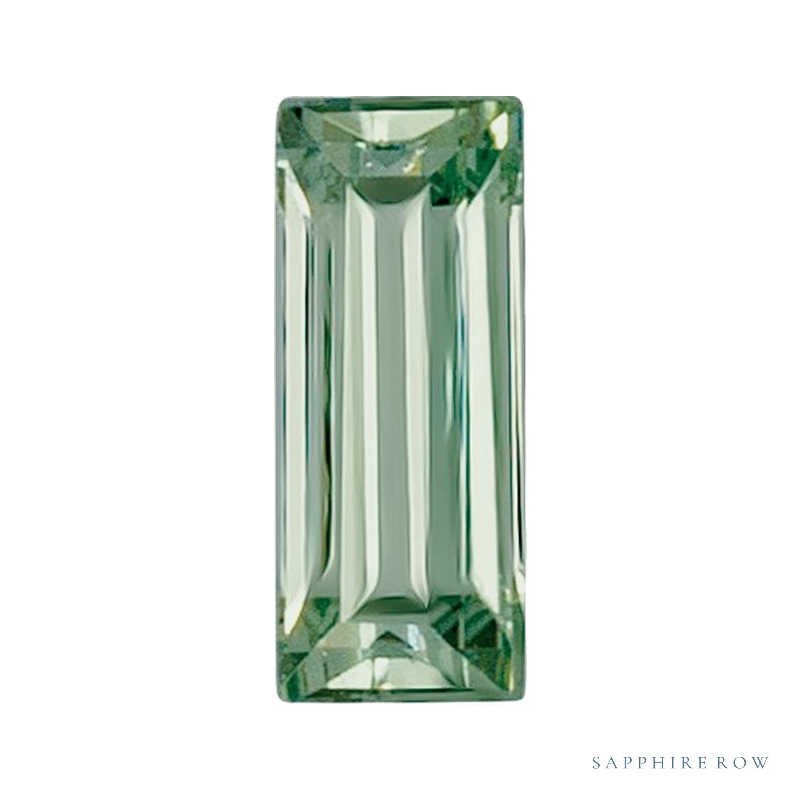 3x1.5 mm lab-grown green sapphire, straight baguette cut | Sapphire Row · cut4