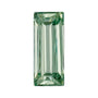 4.5x2.5 mm lab-grown green sapphire, straight baguette cut | Sapphire Row · cut7