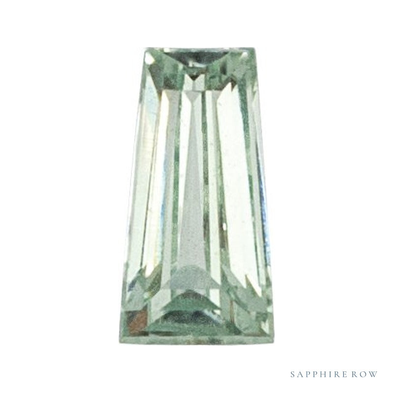 2x1.5 mm lab-grown green sapphire, tapered baguette cut | Sapphire Row · cut7