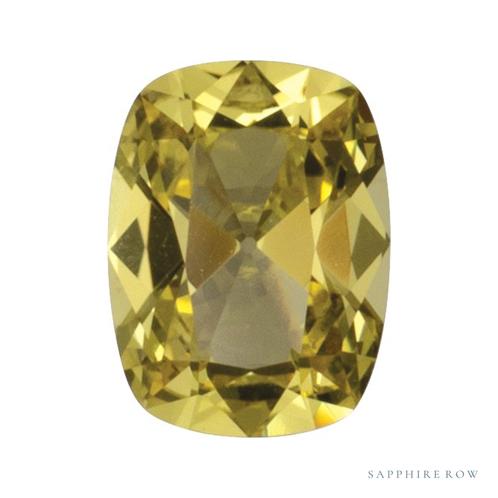 7x5 mm lab-grown yellow sapphire, antique cushion cut | Sapphire Row · cut4