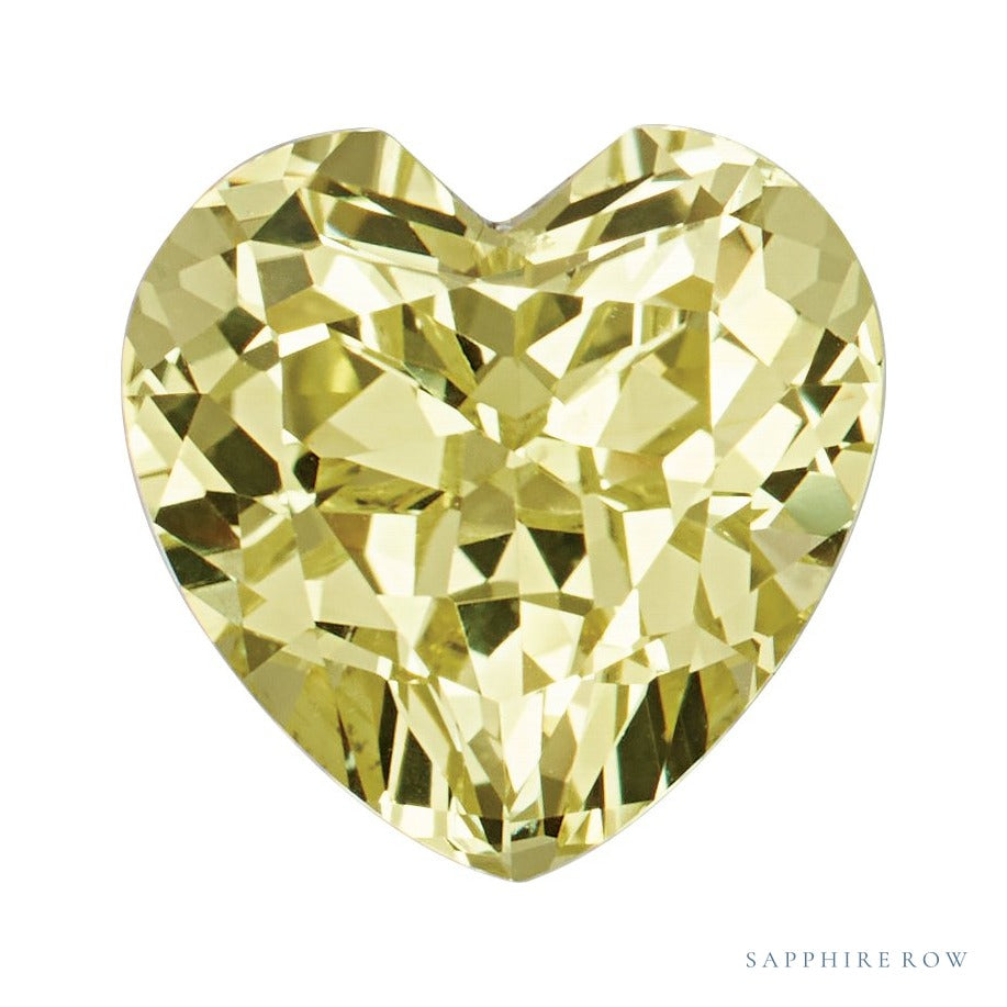 8 mm lab-grown yellow sapphire, heart cut | Sapphire Row · cut7