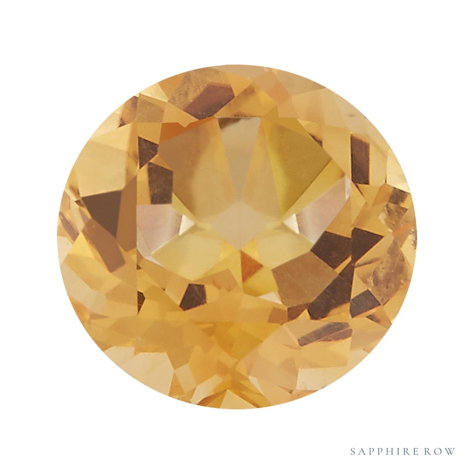 6 mm natural orange citrine, round cut | Sapphire Row · cut4