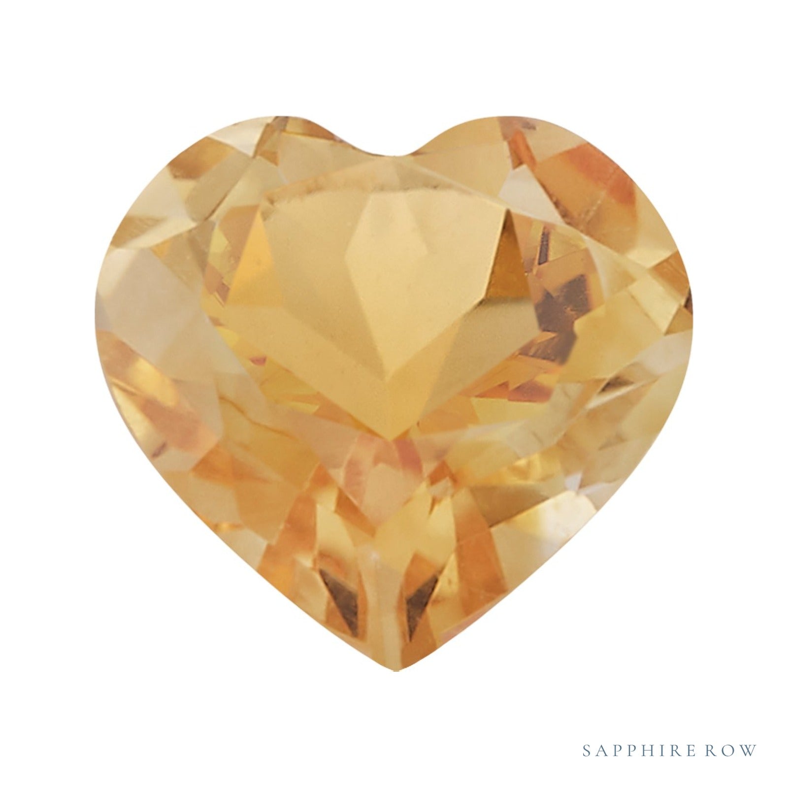 4 mm natural orange citrine, heart cut | Sapphire Row · cut4
