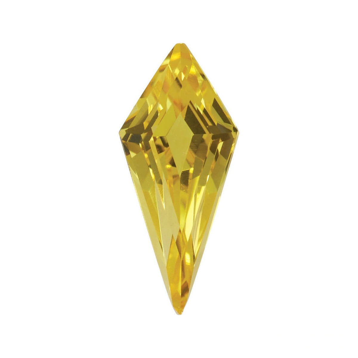 5x2.25 mm lab-grown yellow sapphire, kite cut | Sapphire Row · cut7